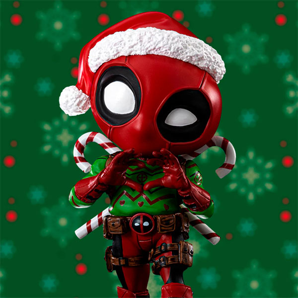 Iron Studios Marvel Deadpool Holiday Version Mini Co Collectible Figure